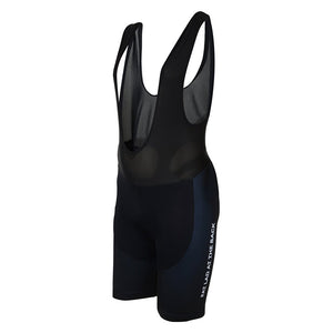 Ey Up FLAB Text Black Padded Cycling Bib Shorts - Fat Lad At The Back