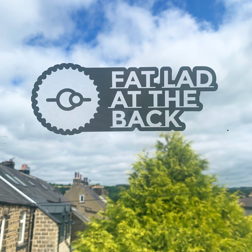 Fab FLAB Car or Window Sticker - Fat Lad At The Back