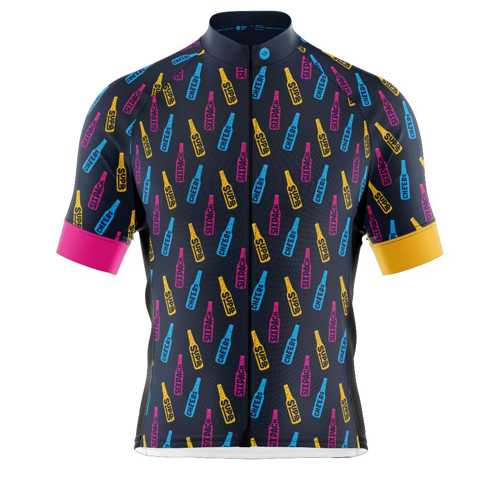 Mens Beers and Bikes Cycling Jersey - Fat Lad At The Back