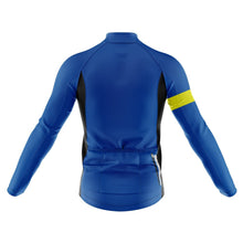Load image into Gallery viewer, Mens Bezzie Blue Long Sleeve Cycling Jersey - Fat Lad At The Back