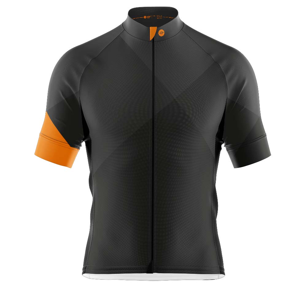 Mens Black Geezer Cycling Jersey - Fat Lad At The Back
