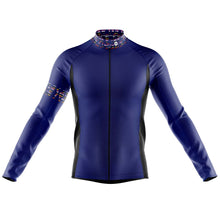 Load image into Gallery viewer, Mens Blue Flash Windproof Cycling Jersey - Fat Lad At The Back