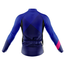Load image into Gallery viewer, Mens Blue Geezer Long Sleeve Cycling Jersey - Fat Lad At The Back