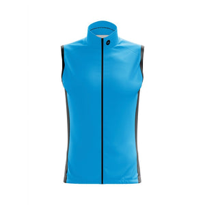 Mens Blue Pack Up Cycling Gilet - Fat Lad At The Back