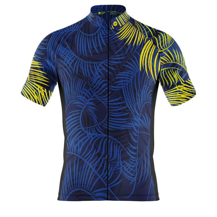 Mens Blue Palm Cycling Jersey - Fat Lad At The Back