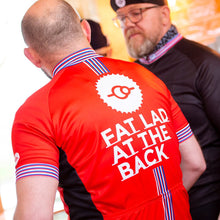 Load image into Gallery viewer, Mens Classic Red Cycling Jersey - Fat Lad At The Back