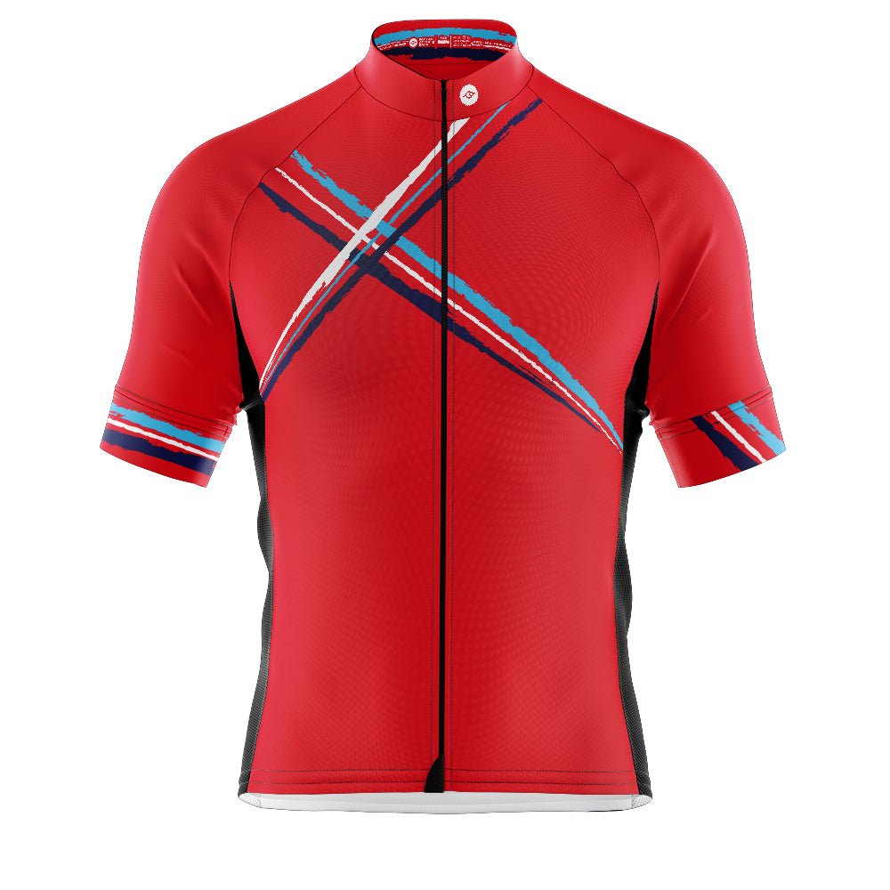 Mens Cross Red Cycling Jersey - Fat Lad At The Back
