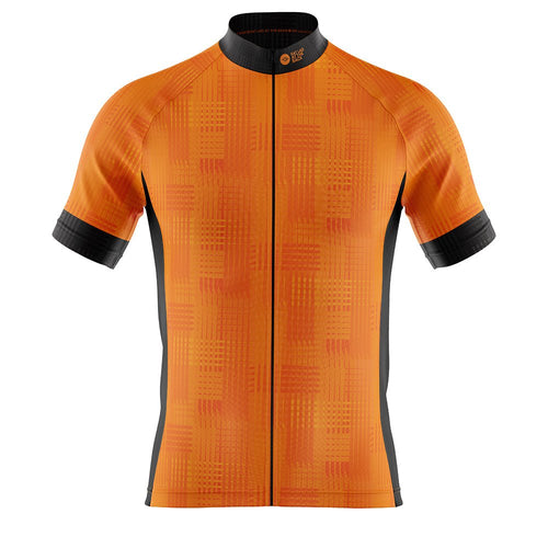 Mens Dash Orange Cycling Jersey - Fat Lad At The Back