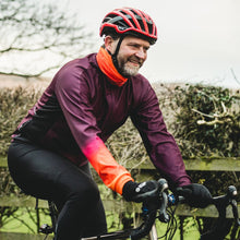 Load image into Gallery viewer, Mens Horizon Aubergine Windproof Cycling Jersey - Fat Lad At The Back