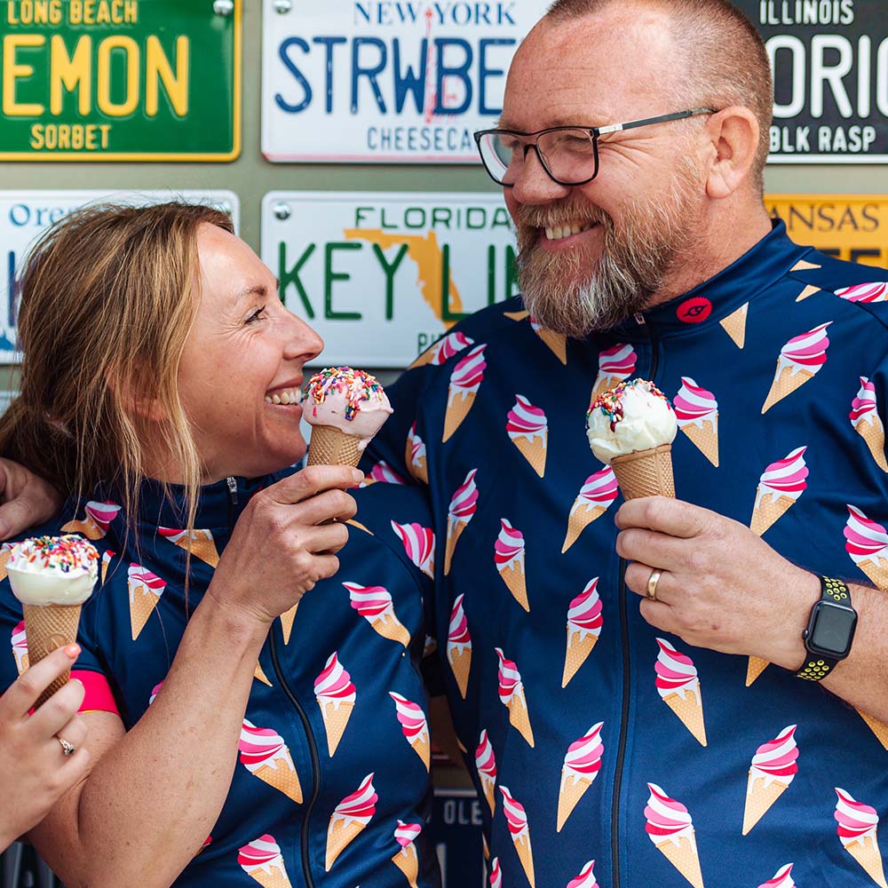 Mens Ice Cream Cycling Jersey - Fat Lad At The Back