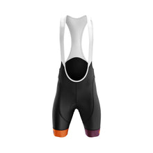 Load image into Gallery viewer, Mens Jewel Bezzie Aubergine Orange Padded Cycling Bib Shorts - Fat Lad At The Back