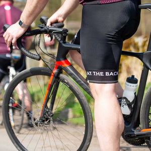 Mens Jewel Padded Cycling Bib Shorts FLAB Text - Fat Lad At The Back