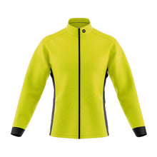 Load image into Gallery viewer, Mens Mizzly Hi Vis Wind Water Resistant Cycling Jacket - Fat Lad At The Back