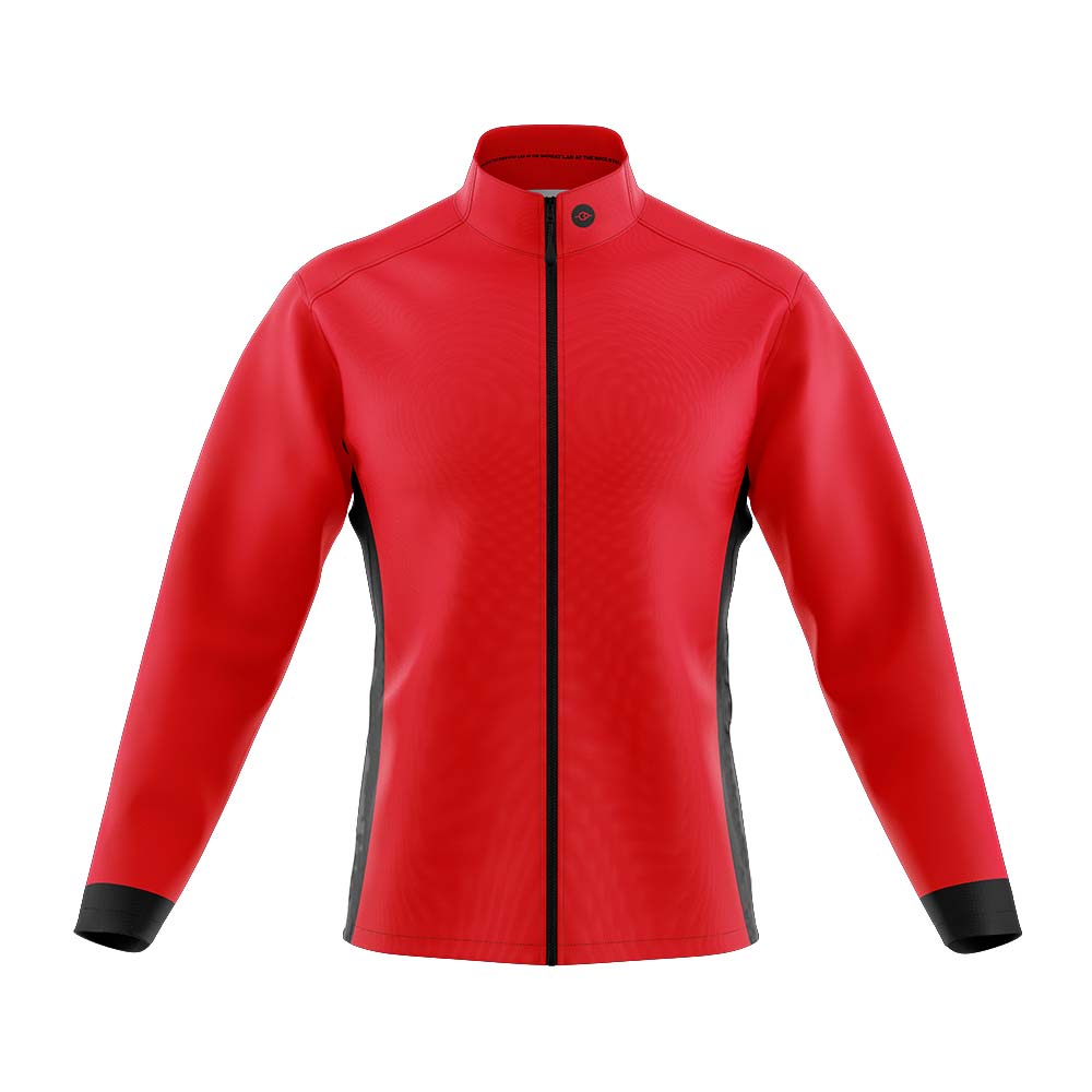 Mens Mizzly Red Wind Water Resistant Cycling Jacket - Fat Lad At The Back