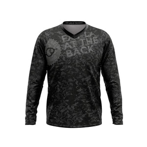 Mens MTB Long Sleeve Jersey in Black Camo - Fat Lad At The Back