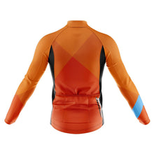 Load image into Gallery viewer, Mens Orange Geezer Long Sleeve Cycling Jersey - Fat Lad At The Back