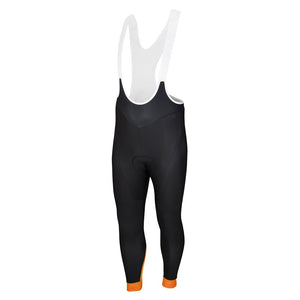 Mens Orange Stealth Jewel Reflective Thermal Padded Cycling Bib Tights - Fat Lad At The Back