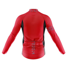 Load image into Gallery viewer, Mens Red Flash Windproof Cycling Jersey - Fat Lad At The Back