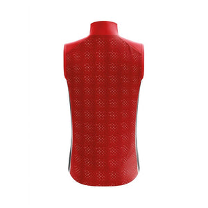 Mens Red Pack Up Cycling Gilet - Fat Lad At The Back