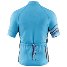 Load image into Gallery viewer, Mens Snazzy Blue Cycling Jersey - Fat Lad At The Back