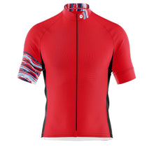 Load image into Gallery viewer, Mens Snazzy Red Cycling Jersey - Fat Lad At The Back