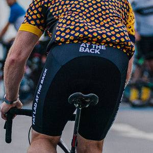 NEW Mens Ey Up FLAB Text Padded Cycling Bib Shorts - Fat Lad At The Back