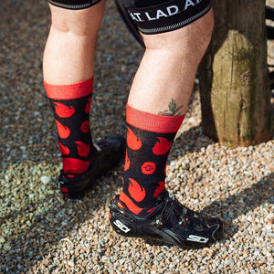 Red Lanterne Rouge Cycling Socks - Fat Lad At The Back