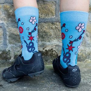 Sisters of the Wheel Cushioned Cycling Socks - Fat Lad At The Back