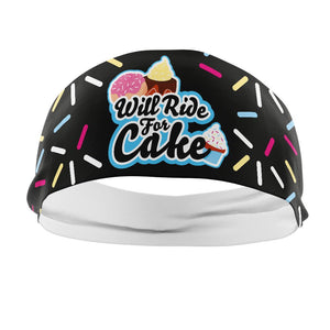 Will Ride For cake Headband - Fat Lad At The Back