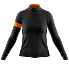 Load image into Gallery viewer, Womens Bezzie Black Long Sleeve Cycling Jersey - Fat Lad At The Back