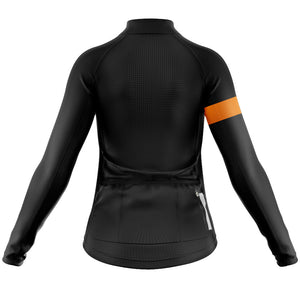 Womens Bezzie Black Long Sleeve Cycling Jersey - Fat Lad At The Back