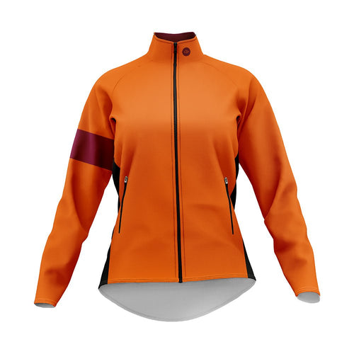 Womens Bezzie Hi Vis Orange Tor Winter Cycling Jacket - Fat Lad At The Back