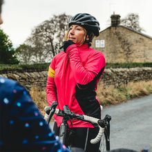 Load image into Gallery viewer, Womens Bezzie Hi Vis Pink Tor Winter Cycling Jacket - Fat Lad At The Back