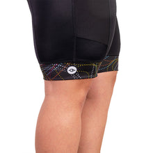 Load image into Gallery viewer, Women&#39;s Black Comet Bib Shorts - Fat Lad At The Back