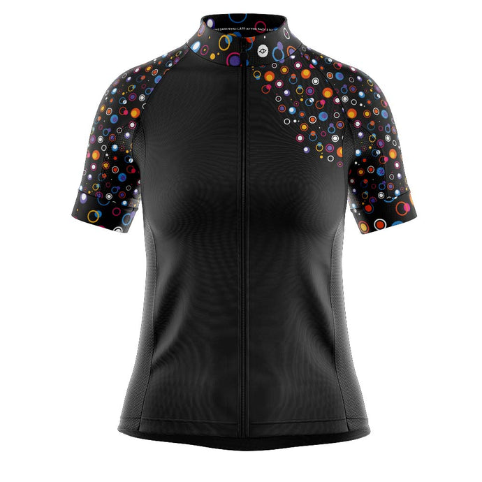 Women's Black Fizz Cycling Jersey - Fat Lad At The Back
