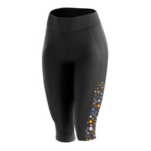Load image into Gallery viewer, Women&#39;s Black Fizz Padded 3/4 Cycling Leggings - Fat Lad At The Back