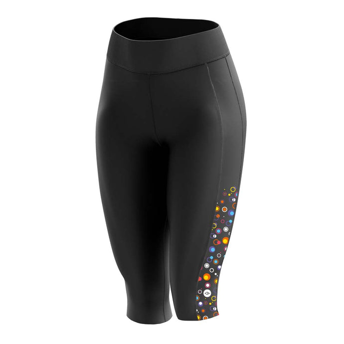 Women's Black Fizz Padded 3/4 Cycling Leggings - Fat Lad At The Back