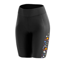 Load image into Gallery viewer, Women&#39;s Black Fizz Padded Cycling Shorts - Fat Lad At The Back