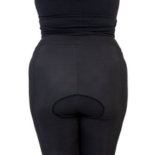 Load image into Gallery viewer, Women&#39;s Black Winter Thermal Padded Cycling Tights - Fat Lad At The Back