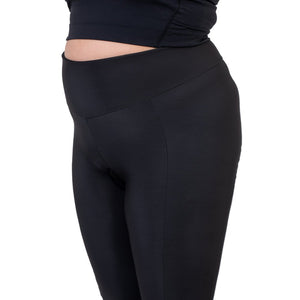 Women's Black Winter Thermal Padded Cycling Tights - Fat Lad At The Back