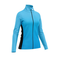 Load image into Gallery viewer, Women&#39;s Blue Gradient Wind Water Resistant Cycling Jacket - Fat Lad At The Back