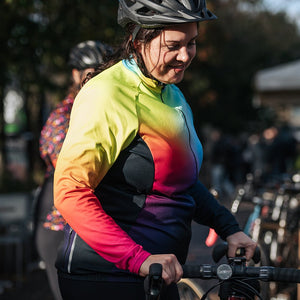 Women's Classic Gradient Long Sleeve Cycling Jersey - Fat Lad At The Back