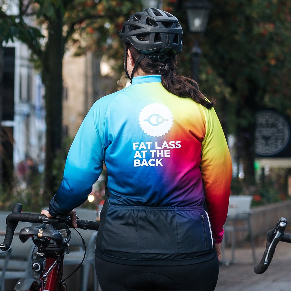 Women's Classic Gradient Long Sleeve Cycling Jersey - Fat Lad At The Back