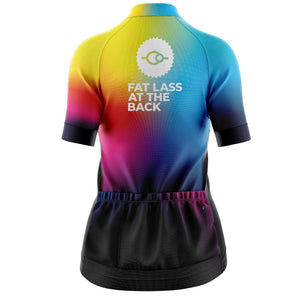 Women's Classic Rainbow Cycling Jersey - Fat Lad At The Back