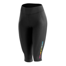 Load image into Gallery viewer, Women&#39;s Classic Rainbow Padded 3/4 Cycling Leggings - Fat Lad At The Back