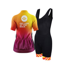 Load image into Gallery viewer, Women&#39;s Classic Yellow Gradient Cycling Jersey - Fat Lad At The Back