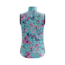 Load image into Gallery viewer, Women&#39;s Dragon Blue Pack Up Cycling Gilet - Fat Lad At The Back