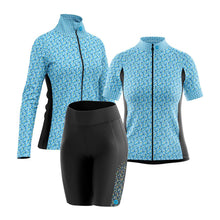 Load image into Gallery viewer, Women&#39;s Gem Blue Wind Water Resistant Cycling Jacket - Fat Lad At The Back