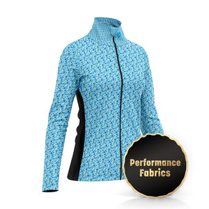 Women's Gem Blue Wind Water Resistant Cycling Jacket - Fat Lad At The Back
