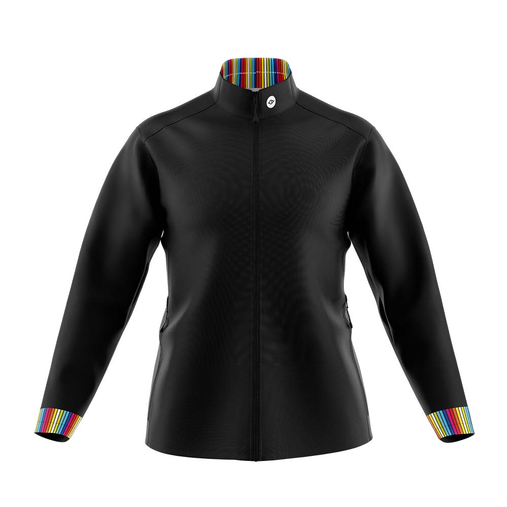 Womens Mizzly Black Wind Water Resistant Cycling Jacket - Fat Lad At The Back